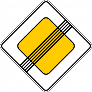 знак 2.2 Конец главной дороги